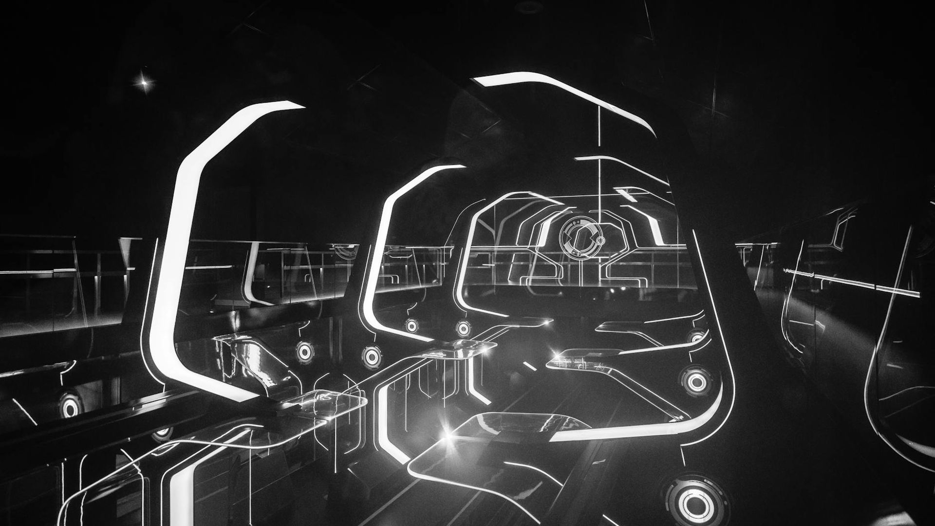 Abstract glowing lines representing digital vision comfort.